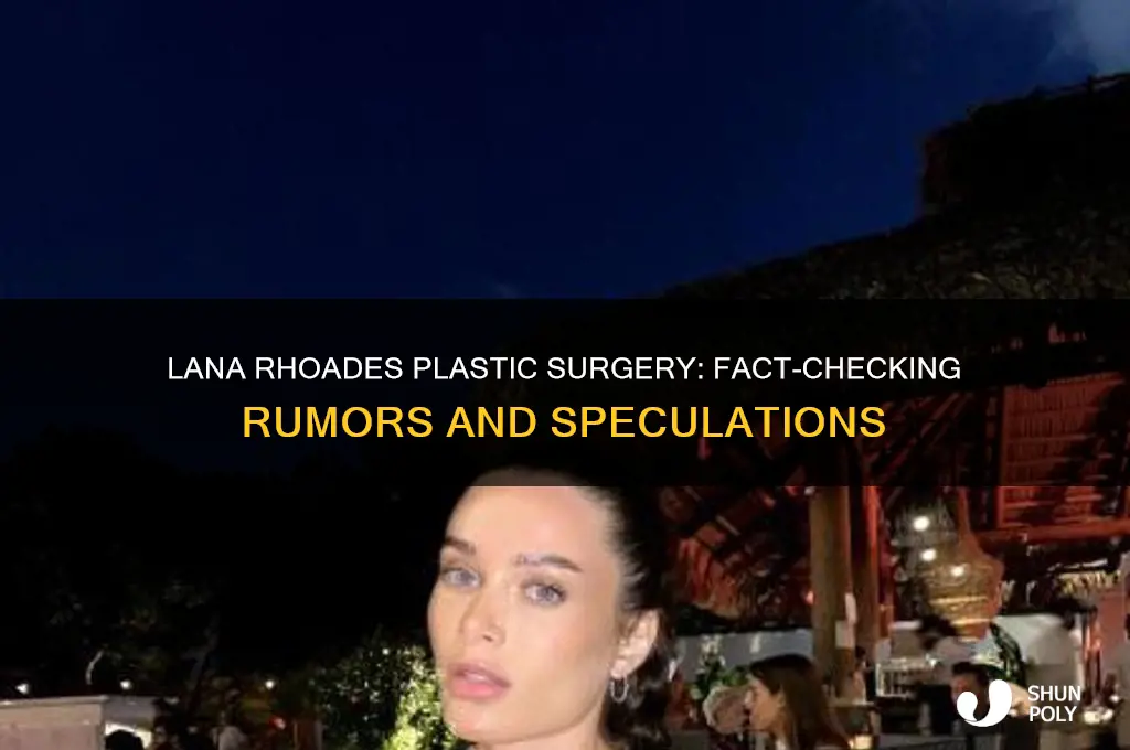 did lana rhodes get plastic surgery