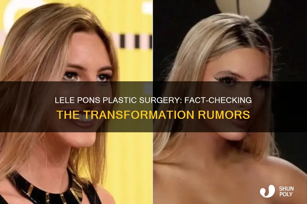 did lele pons get plastic surgery