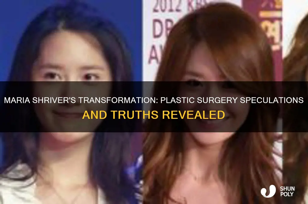 did maria schriver have plastic surgery