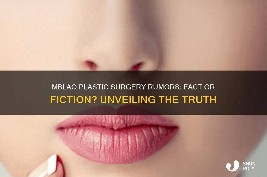 did mblaq get plastic surgery