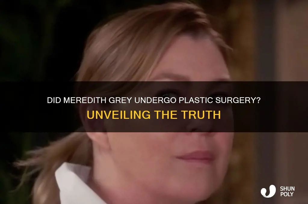 did meredith grey get plastic surgery