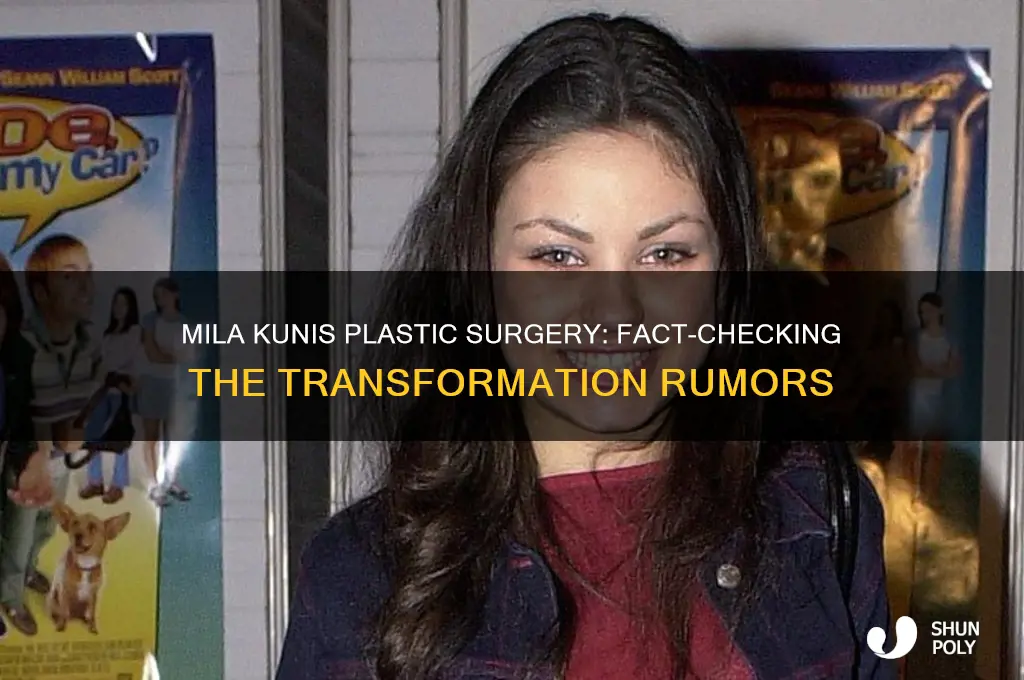 did mila kunis get plastic surgery
