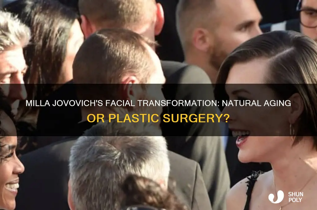 did milla jovovich have facial plastic surgery