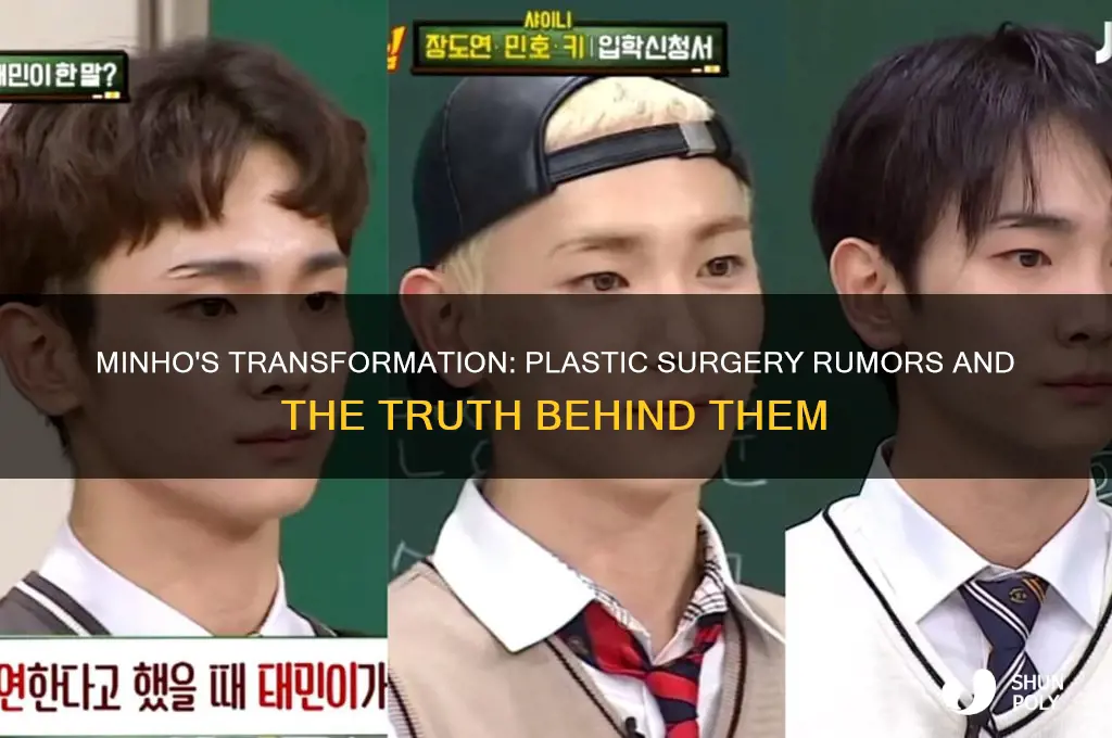 did minho get plastic surgery