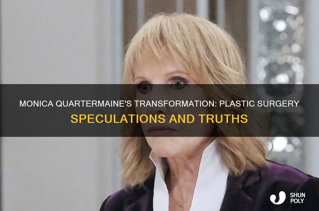 did monica quartermaine have plastic surgery