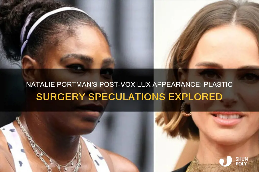did natalie portman have cosmetic plastic surgery after vox lux