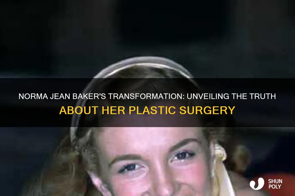 did norma jean baker have plastic surgery
