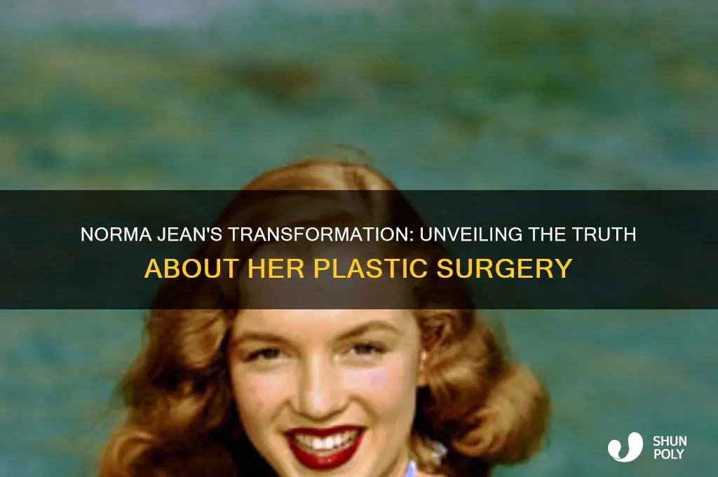 did norma jean have plastic surgery