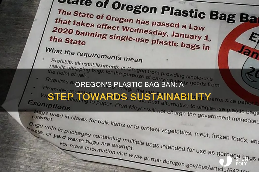 did oregon ban plastic bags
