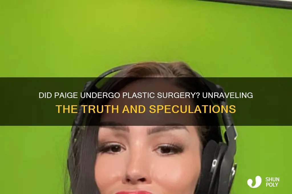 did paige get plastic surgerry
