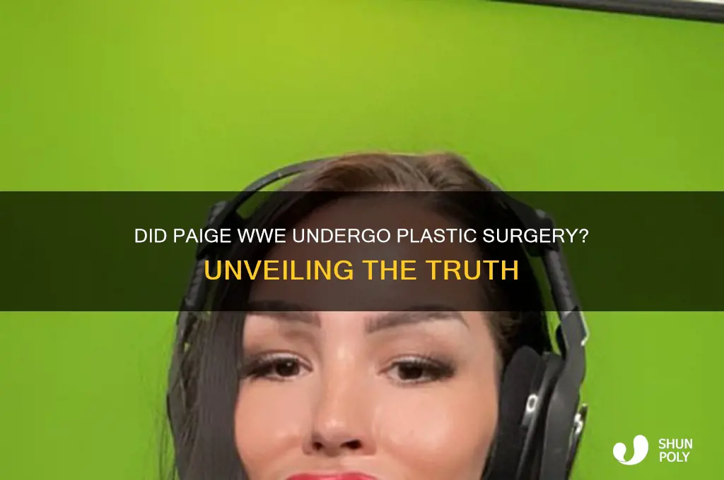 did paige wwe get plastic sergery