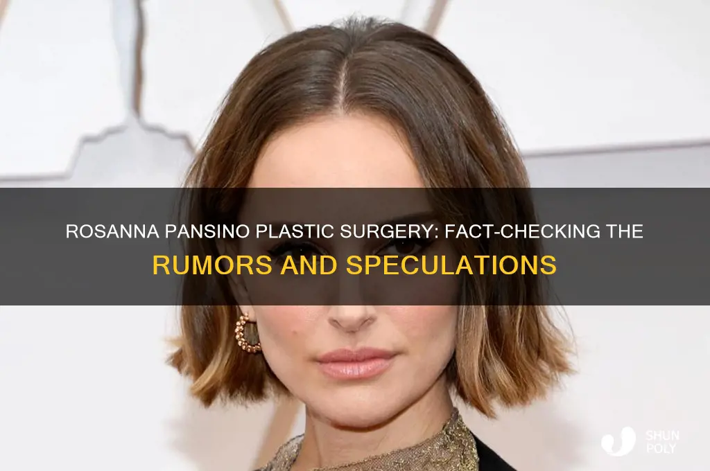 did rosanna pansino get plastic surgery