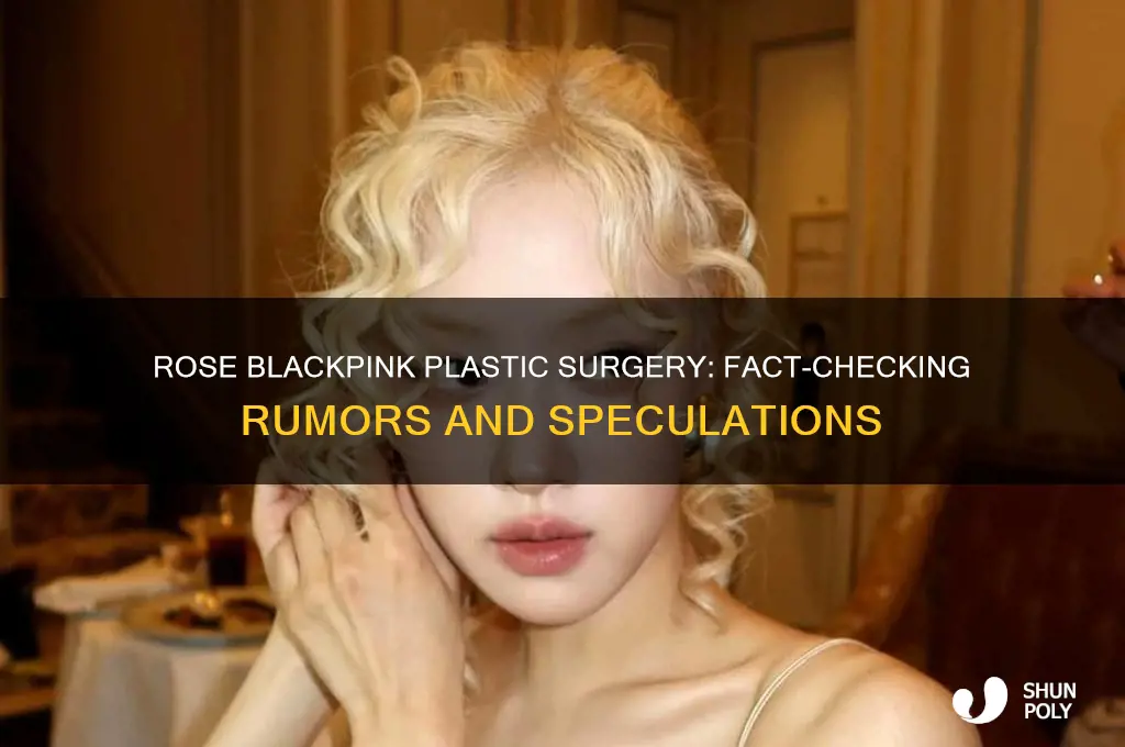 did rose blackpink do plastic surgery