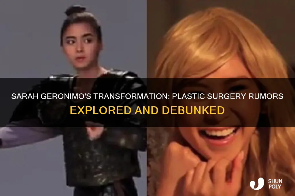 did sarah geronimo have plastic surgery