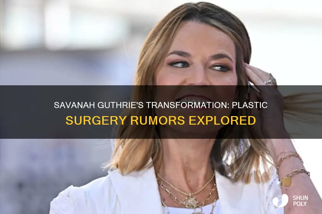 did savanah guthrie have plastic surgery