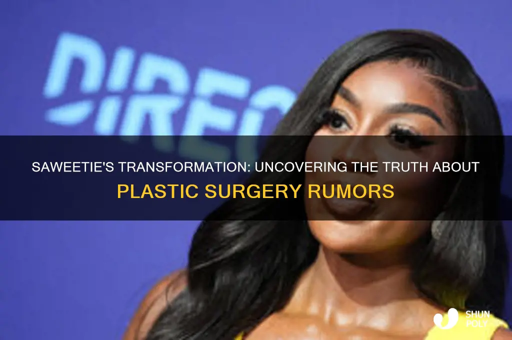 did saweetie do plastic surgery