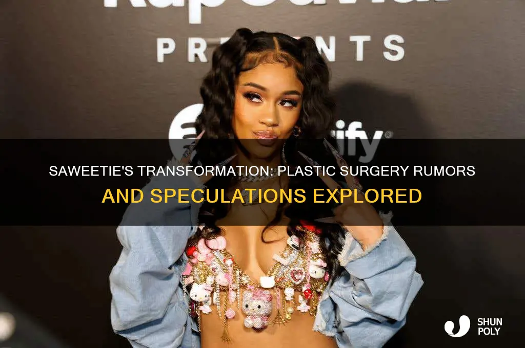 did saweetie get plastic surgey