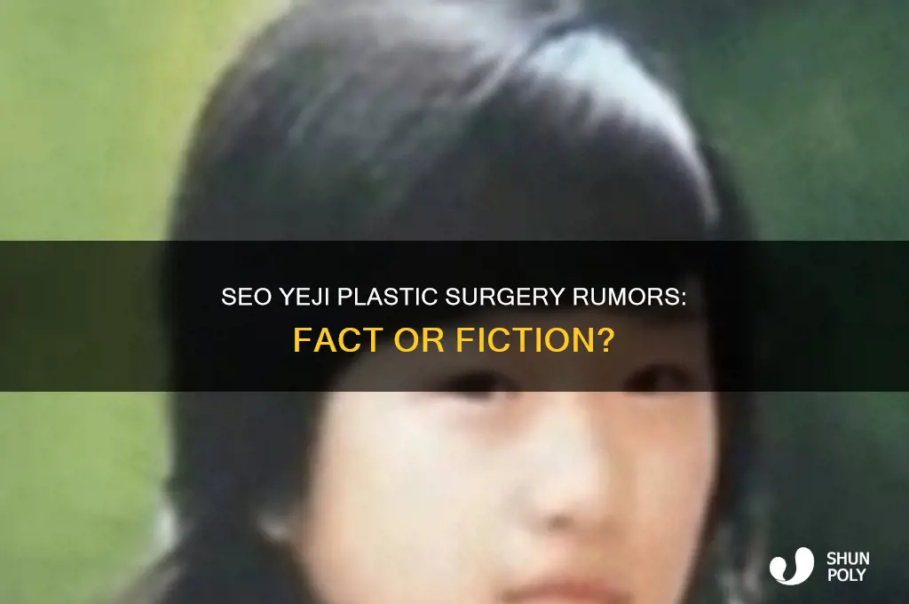 did seo ye ji do plastic surgery