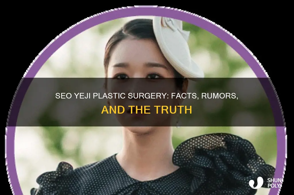 did seo yeji get plastic surgery
