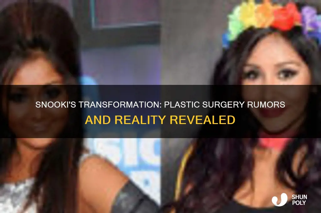 did snooki from jersey shore have plastic surgery