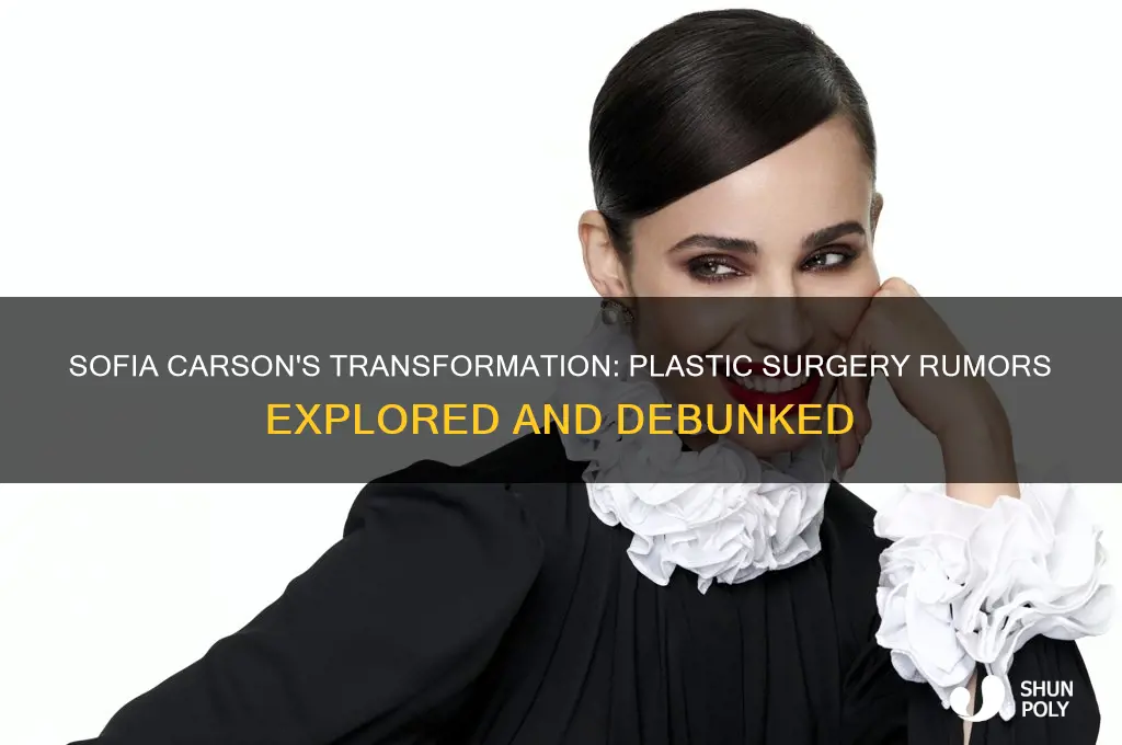did sofia carson get plastic surgery