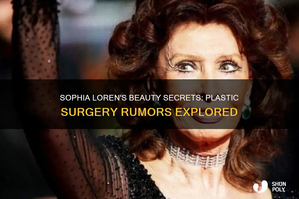did sophia loren have plastic surgeries
