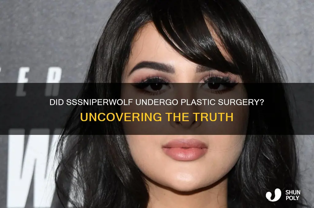 did sssniperwolfs get plastic surgery