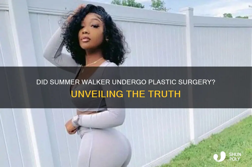 did summer walker get plastic surgery