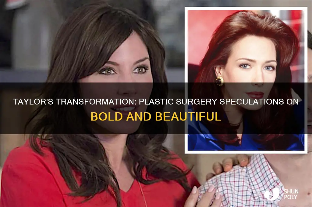 did taylor on bold and beautiful have plastic surgery