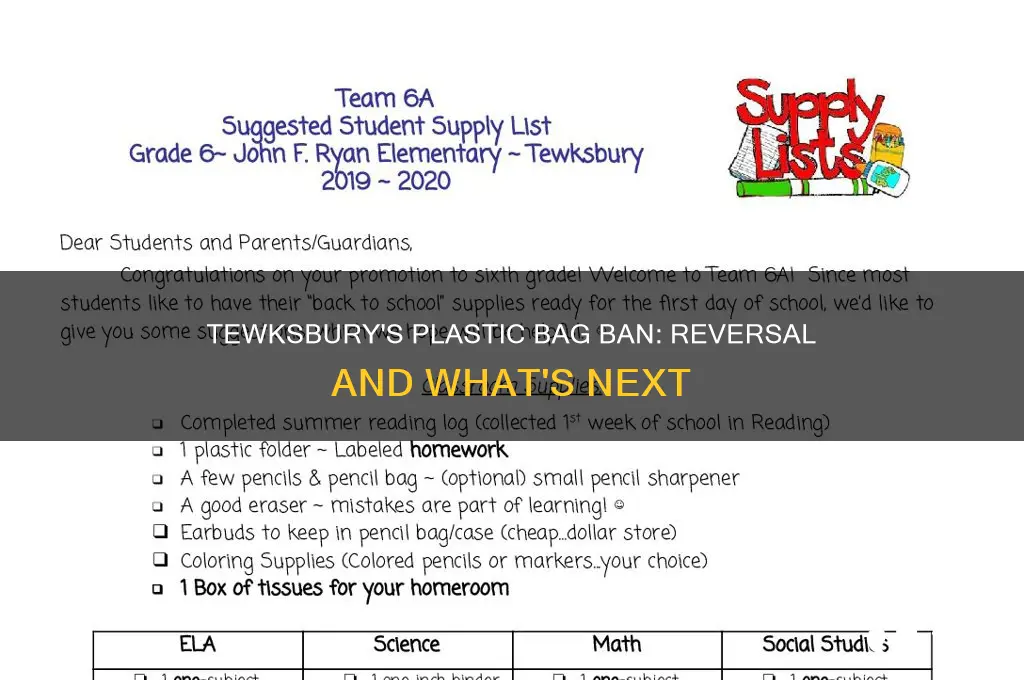 did tewksbury ma repeal plastic bag ban