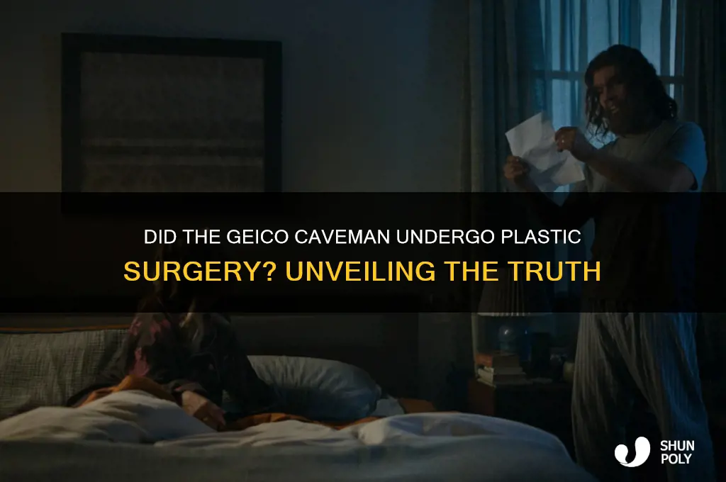 did the geico caveman have plastic surgery