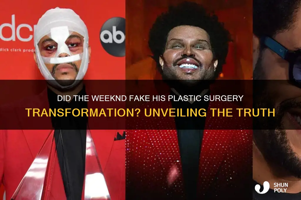 did the weekend fake his plastic surgery