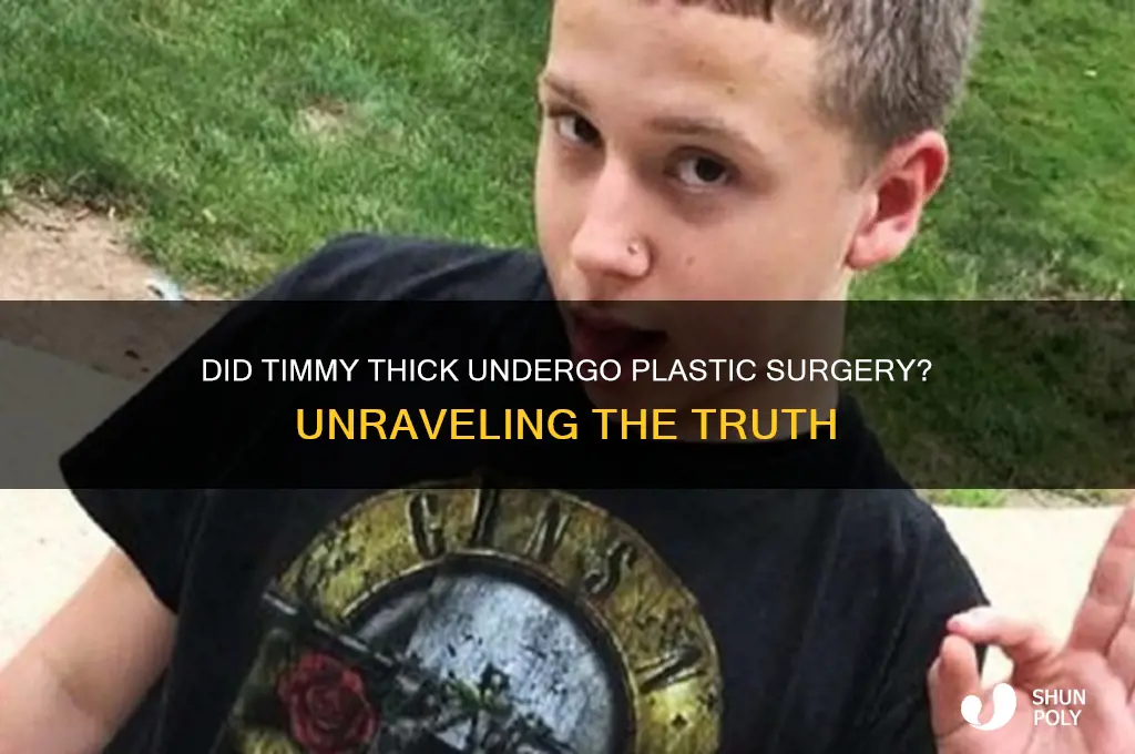 did timmy thick get plastic surgery
