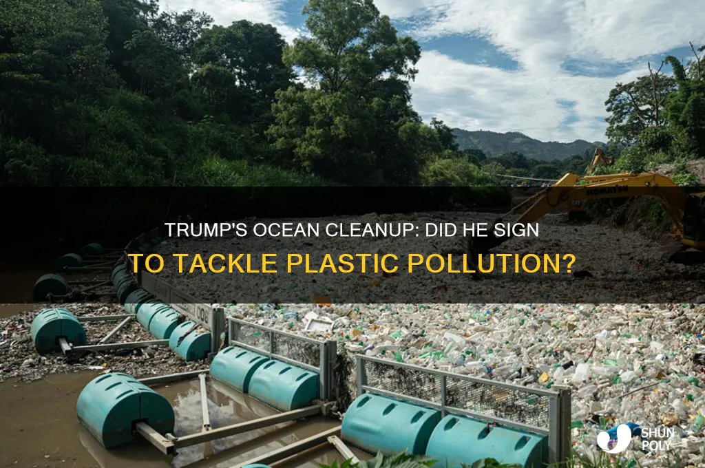 did trump sign to clean up the oceans plastic