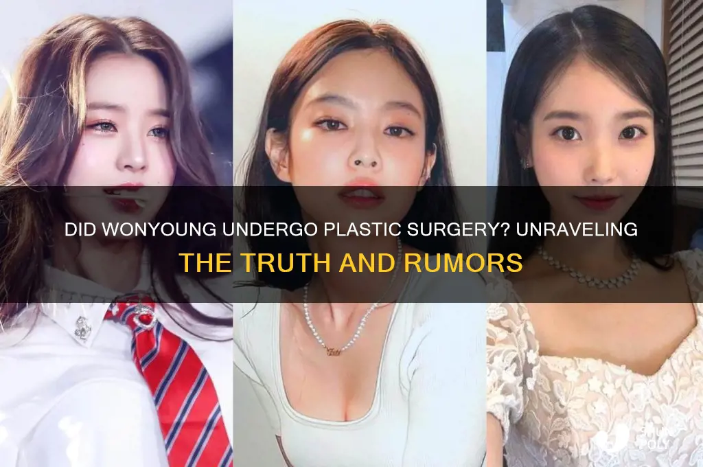 did wonyoung get plastic surgery