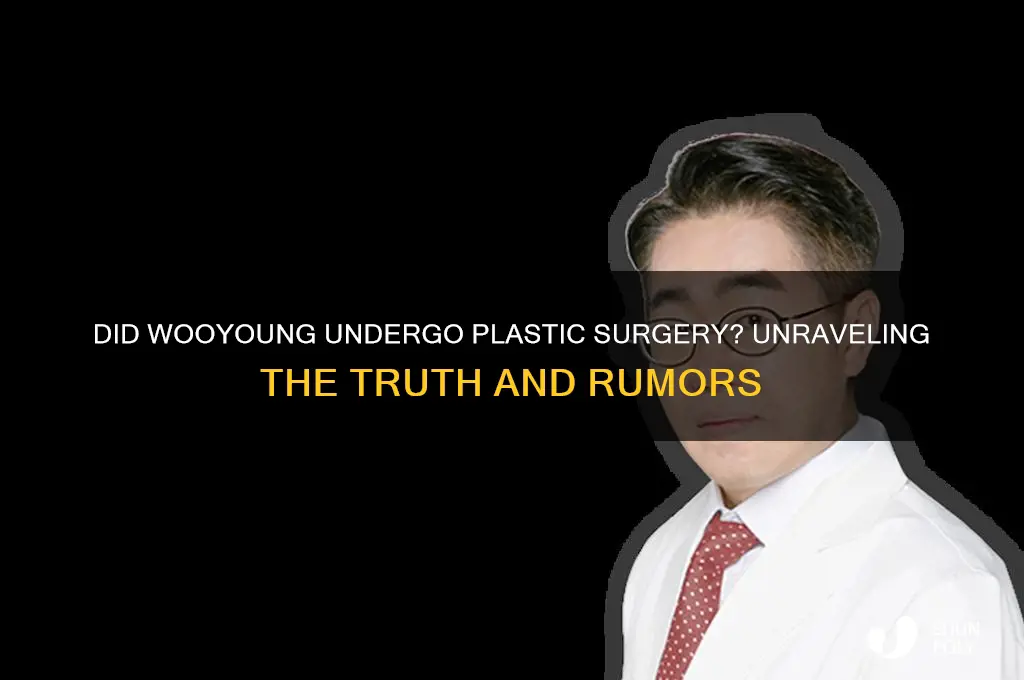 did wooyoung got plastic surgery