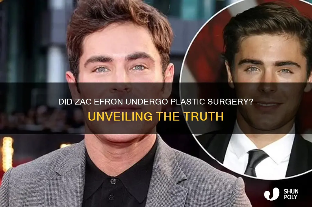 did zach efron get plastic surgey