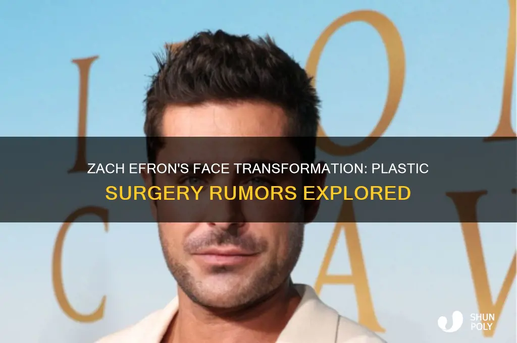 did zach efron have plastic surgery on his face