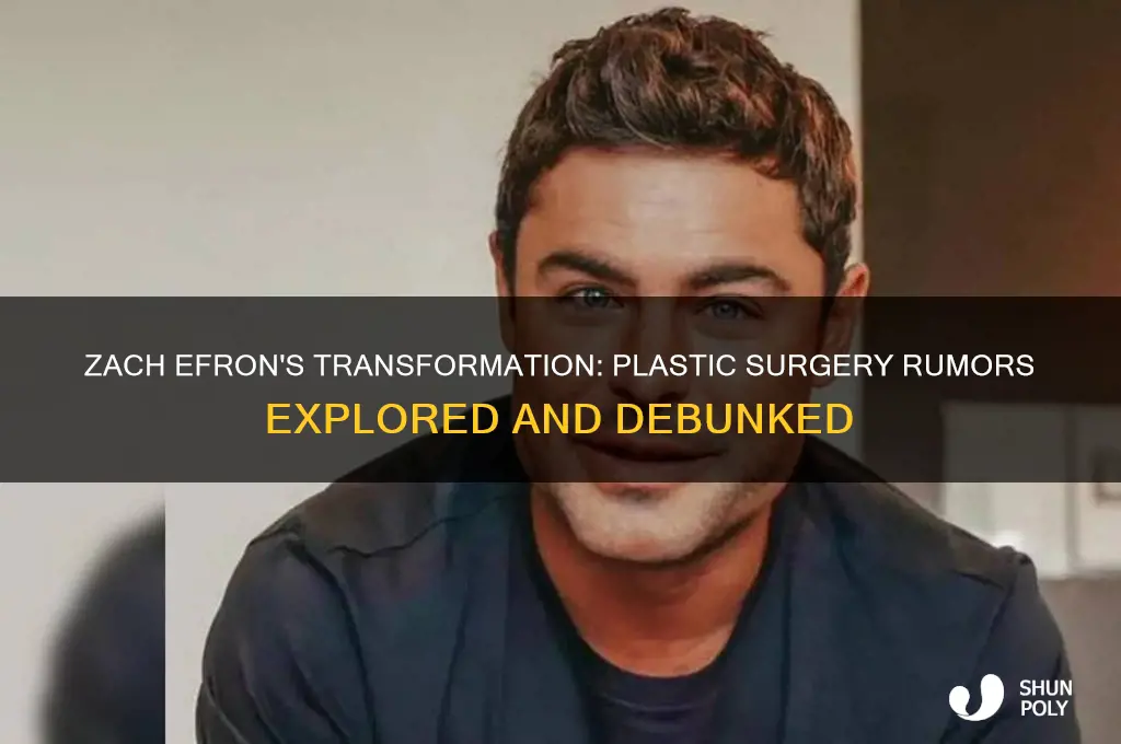 did zach ephron have plastic surgery