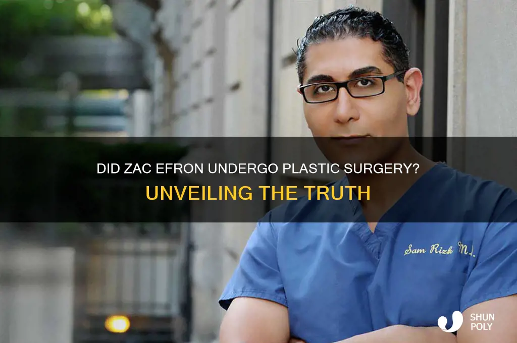 did zack effron get plastic surgery