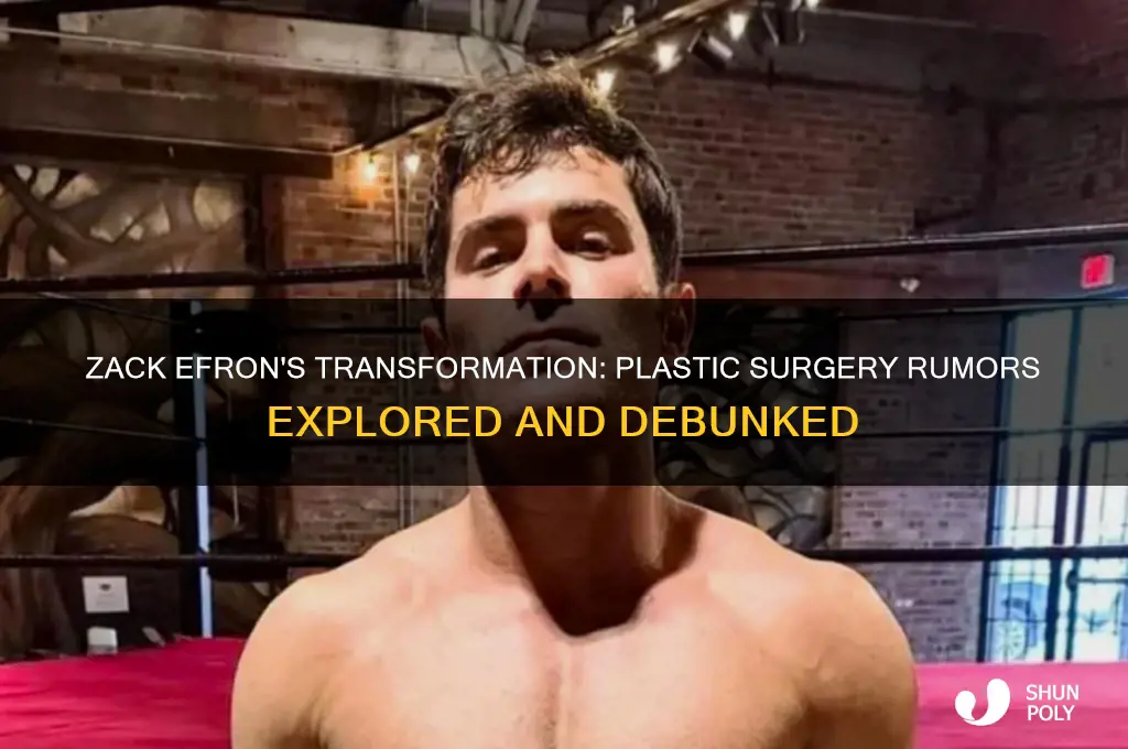 did zack efron get plastic surgery