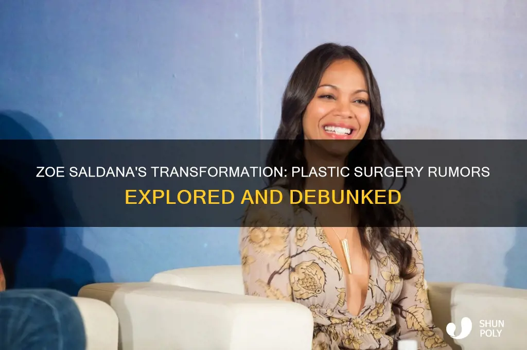did zoe saldana have plastic surgery