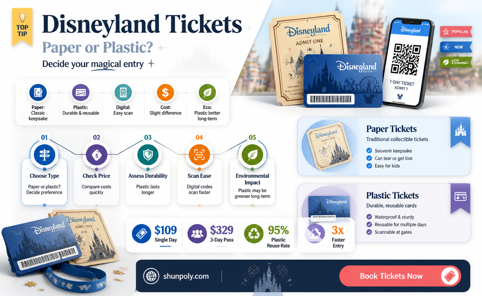are disneyland tickets paper or plastic