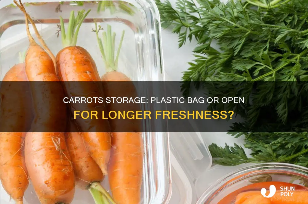 do carrots store better in plastic bag or open