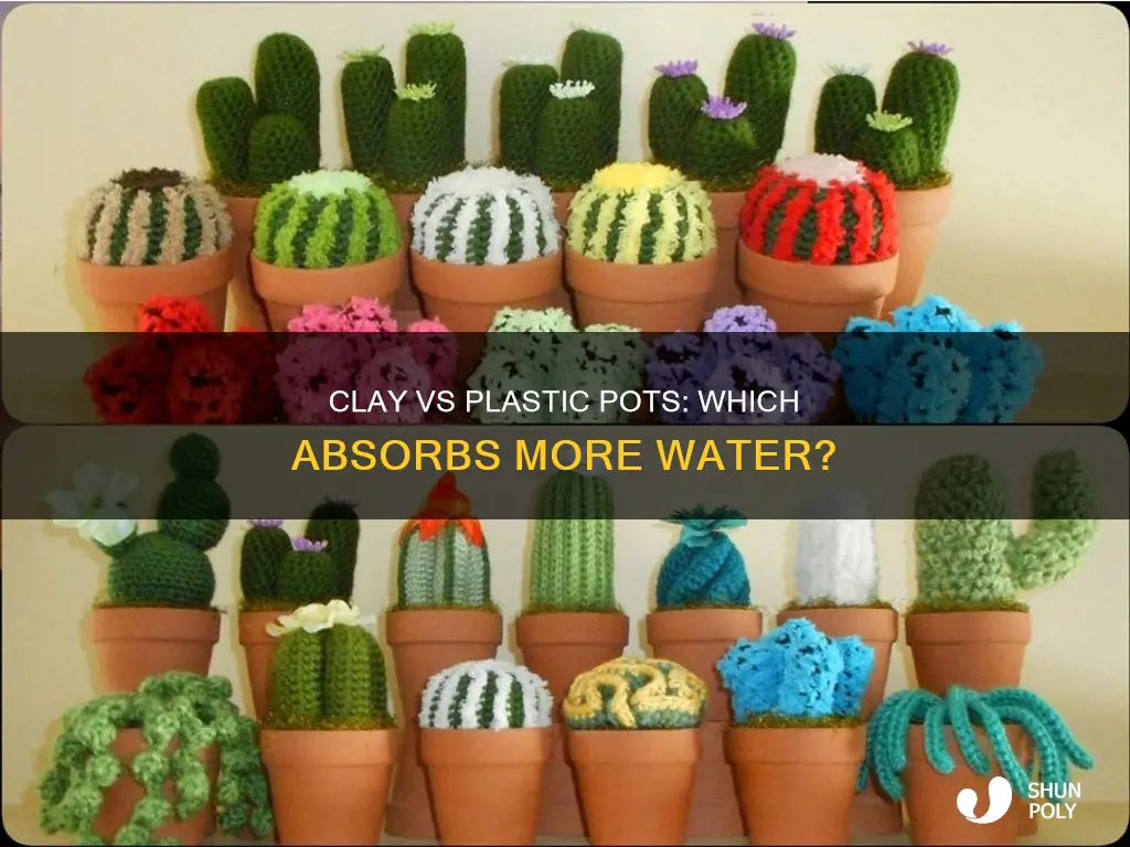 do clay or plastic pots absorb water