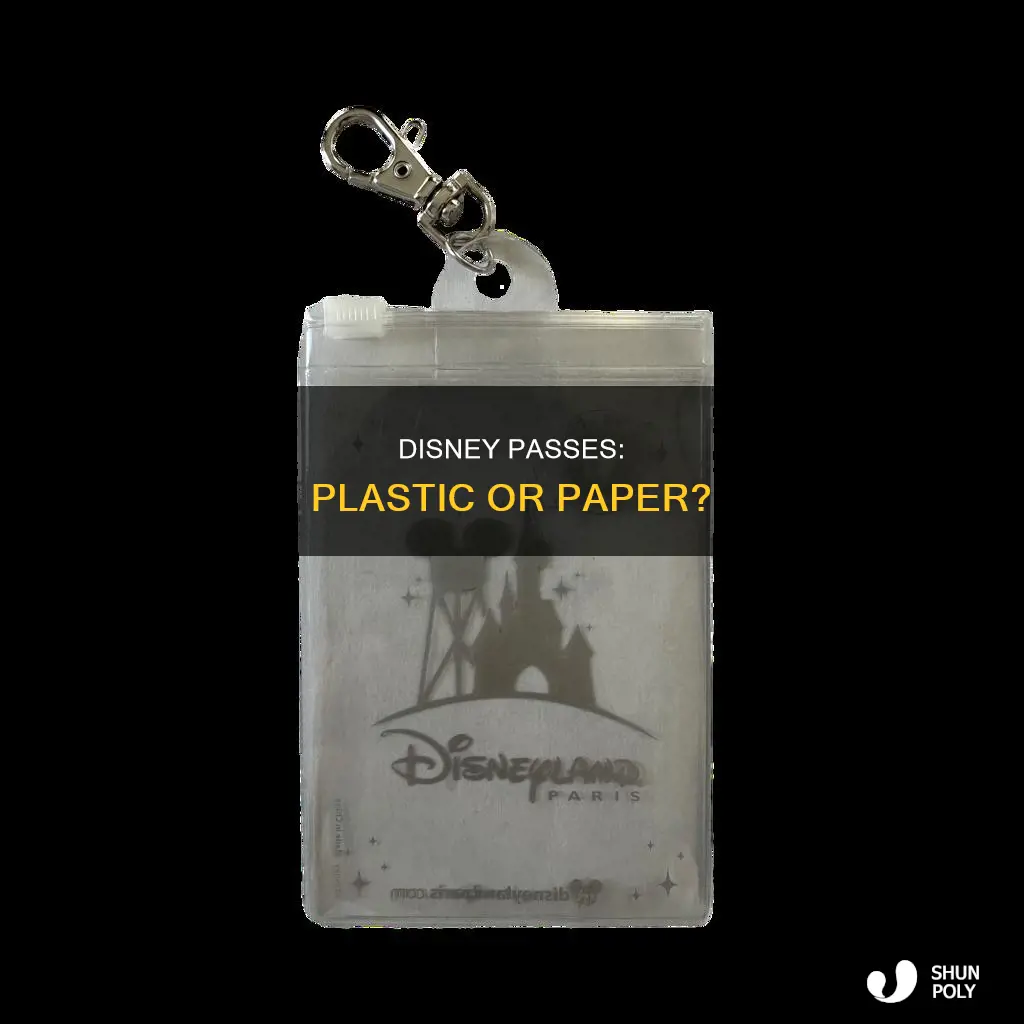 do disney passes come in plastic