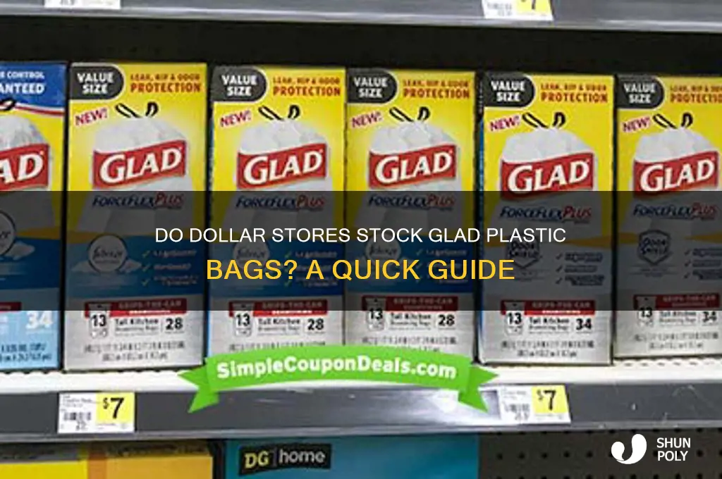 do dollar store carry glad plastic bag