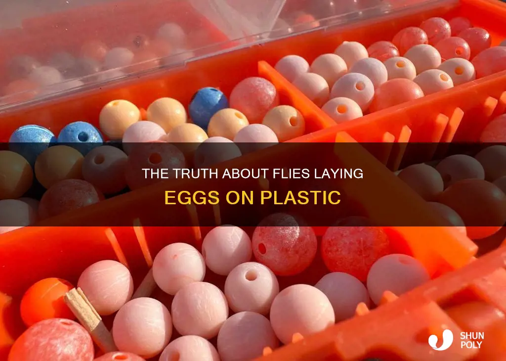 do flies lay eggs on plastic