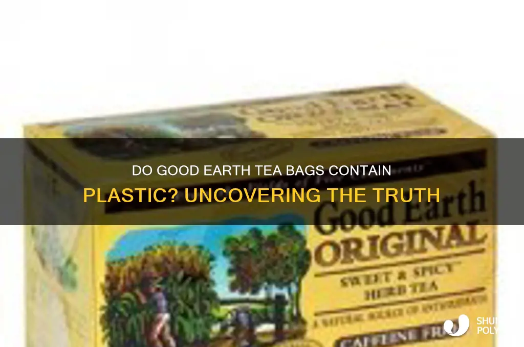 do good earth tea bags contain plastic