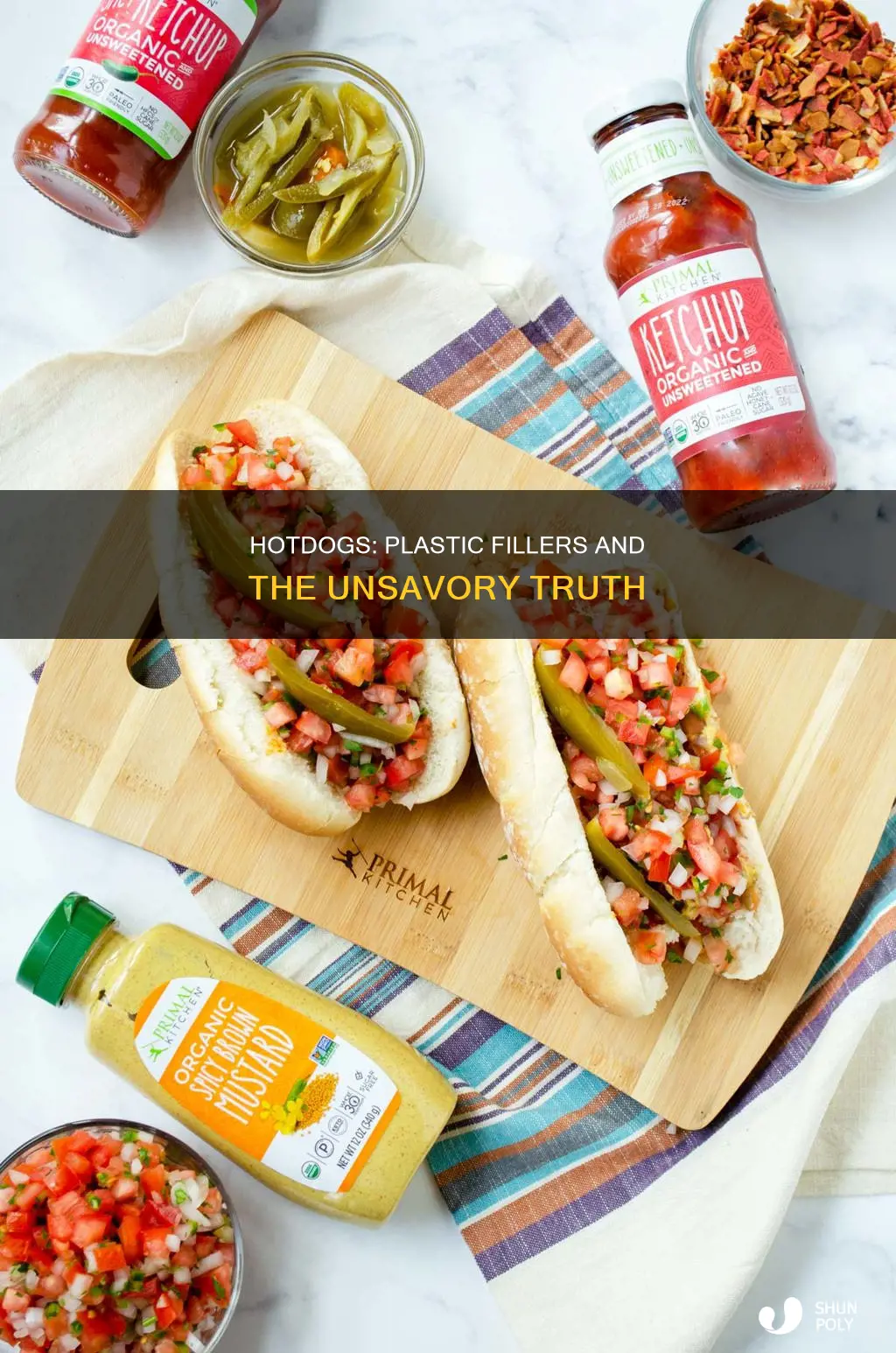 do hotdogs have plastic in them